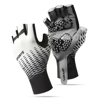 Biciklističke rukavice na pola prsta, profesionalne biciklističke rukavice, neklizajući silikon амортизирующие rukavice za ribolov na otvorenom