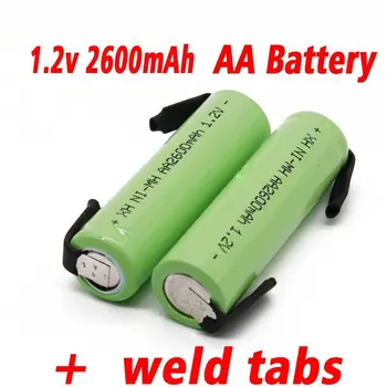 Punjiva baterija AA 1,2 2600 mah Ni MH baterija u zelenoj ljusci električni aparat za brijanje Philips četkica za zube sa сварочным vrhom