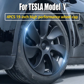 4 kom. za Tesla model Y 2018-2023, poklopac glavčine kotača, automobili smjenski poklopac kotača, 19-inčni auto-kapu, punu pokrivenost obruč, pribor