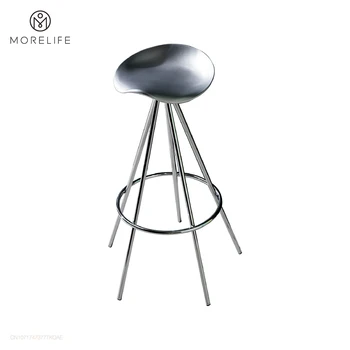Modni rotirajući bar stolica od aluminijske legure, hotelski stolice, kava stolica, jednostavan moderan visoka stolica, kućni bar stolica, željeznog umjetnička kreativnost