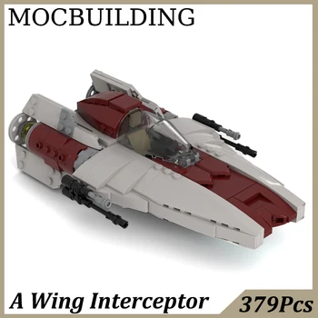 Svemirski brod jednostavan cruiser, presretač s krila, MOC, blok, opeka, igračke za djecu, poklon za rođendan