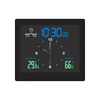 LCD digitalni mjerač temperature, vlage Elektronski sat Unutarnji vanjski termometar Hygrometer Kuhinjski timer Zidni sat u kupaonici