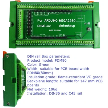 Montaža na DIN-šinu Spiralnim клеммный blok Adapter Modul za Arduino MEGA-2560 R3