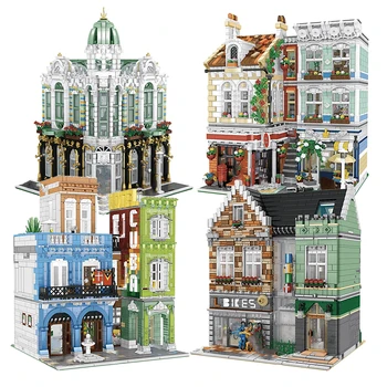 Gradivni blokovi mini-grada, shop s pogledom na ulicu, cigla shop, igračke MOC, darove za djecu, dječje figurice za odrasle, Tehničke karakteristike