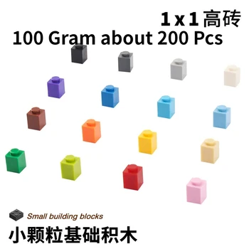 Gradivni blokovi, cigle 1x1 cigle 100 g/paket od oko 200 kom. Kompatibilan s markom Small Particle osnovni pribor razvojne igračke