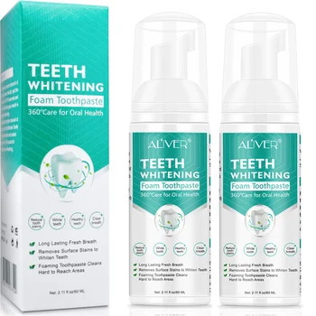 2 KOM Pjena Za Čišćenje Zuba Mousse Pasta za zube Za Izbjeljivanje Zuba Uklanja Mrlje, Osvježava Dah, Pjena Za oralnu Higijenu, 60 ml