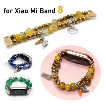 Zlatna narukvica Mi Band 8 za Xiaomi Band 8, narukvica s slatka metalnim privjescima, nakit, elegantan pribor, ručni rad