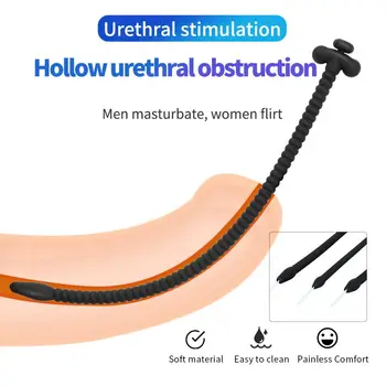 25 cm silikon šuplje penis, уретральная pluta, eho kateter, umetanje u uretru muški masturbator, seksualne igračke za muškarce, seks-shop