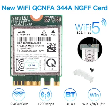 Dual-band QCNFA344A 867 Mbps, 802.11 AC Za Bluetooth 4.1 WLAN Wireless karticu za WiFi Qualcomm Atheros QCNFA344A Wi-Fi NGFF M. 2 Kartica