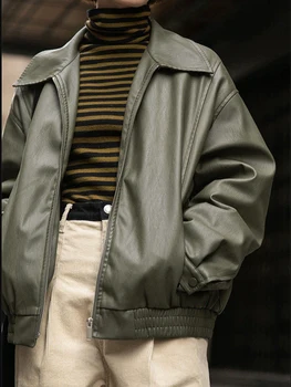 Fitaylor/ ženska jakna od umjetne kože, svakodnevni ženska jakna zip s odbačenost ovratnik, vintage ženska slobodna мотоциклетная jakna, kaput