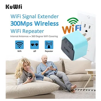 KuWFi 300 Mb/s Wi-Fi Repeater 2,4 Ghz WI-Fi access Point Router 802.11 N Pojačalo Signala Wifi Range Extender Booster S tanjura SAD/EU