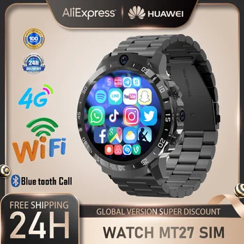 HUAWEI MT27 Smartwatch 4G WIFI Mreže 128G Dual Kamere GPS Bluetooth Android 9,0 Bežični Punjenje Muški Sportski Sat za Xiaomi