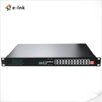 Industrijska satna L2 + Managed Ethernet preklopnik s 24 10/100/1000 portova T (802.3 at PoE) + 4 porta 1000X SFP