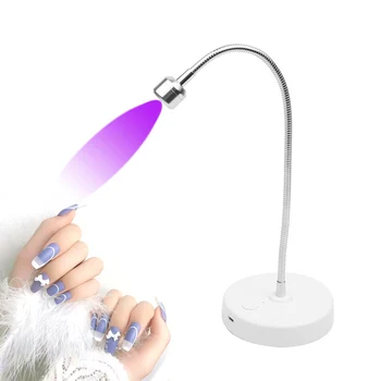 UV-led гелевая žarulja s bljeskalicom, prijenosna punjiva lampa za nokte na guska vratu, fokusirano zraka, led lampa za nokte, Mini-sušilica za nokte, mini lampa za nokte