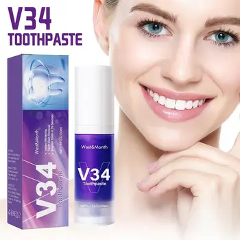30 ml V34 Izbjeljivanje pjenu za čišćenje zuba, удаляющий mrlje na zubima, gel za dubinsko čišćenje usne šupljine, žuta осветляющая higijena E7q1