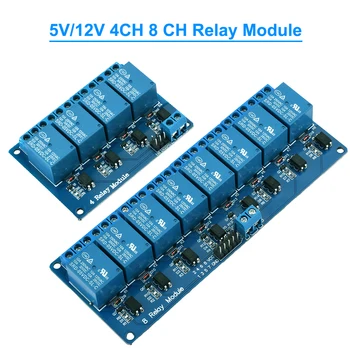 5V/12V, 4CH int 8-kanalni relejni modul s podrškom izolacije оптрона Okidač Visoke i Niske Razine