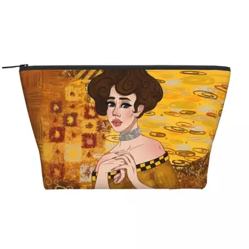 Косметичка u stilu Gustava Klimta, ženska moda косметичка velikog kapaciteta, simbolizam je umjetnički torbica za make up, torbe za pohranu toaletne potrepštine