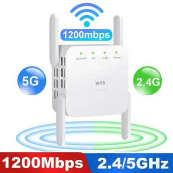 5G WiFi repeater Wi Fi Pojačalo signala Wi-Fi produžni kabel dvofrekvencijska mreža 1200 Mb/s 5 Ghz repeater dugog dometa