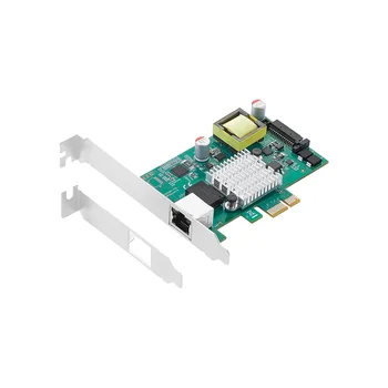 Gigabitne kartice PCIE do 2,5 G POE s jednim priključkom RJ45 Gigabit PCIe X1 PoE + Ethernet Mrežna kartica sa okvirom 802.3 At I225 S čipom