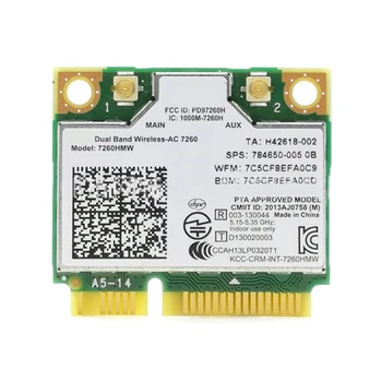 M68F Dvofrekvencijska Wifi kartica BT4.0 7260 7260HMW 7260AC Mini PCI-E Wlan Adapter 1200 M 802.11 ac Wireless karticu ac