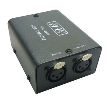1 isporučenog USB na DMX DMX512 led svjetla DMX kontroler je kazališni rasvjete Kontroler rasvjete ABS