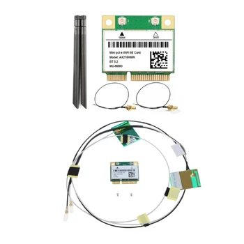 AX210 5374M WIFI 6E 5G трехдиапазонная Bežična mrežna kartica MINI PCIE Bluetooth-kompatibilni modul 5.2 - antena 8 dbi (opcija)