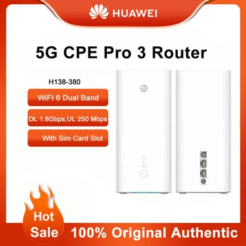 Разблокированный Huawei 5G CPE Pro 3 WiFi Repeater H138-380 dual-band Ruter DL 1,8 Gb/s UL 250 Mbit/S WiFi 6 Pojačalo S Utorom Za sim karticu