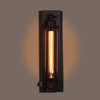 Starinski led zidna svjetiljka Edison, moderne hodnik, klasicni industrijski zidna lampa E27 110-220 U, led unutarnja rasvjeta sa žarnom niti