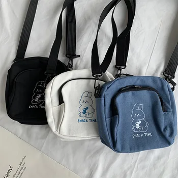 Парусиновая ženska torba preko ramena, starinski ženski novčanik za telefon, torbu s cartoonish zečica, dnevne torbe-poruke za studentice, torba preko ramena
