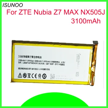 ISUNOO 10 kom./lot LI3830T43P3HB34243 3100mAh Litij-ionska Baterija za ZTE Nubia Z7 MAX NX505J Batterie Batterij Bateria