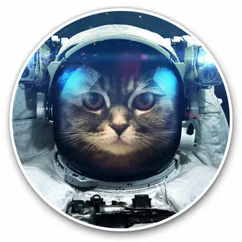 S61727 # Strašan Mačka-Astronaut u Svemiru Samoljepivi Naljepnica Auto Oznaka Vodootporan Auto Dekori na Branik Stražnjeg Stakla Laptop