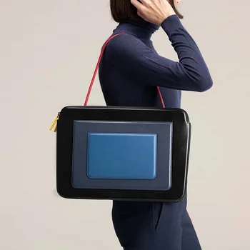 Ženski portfelj kontrastne boje s dvostrukim džepovima, rano proljeće, nove torbe ispod pazuha, modni univerzalne torbe na jedno rame za dame