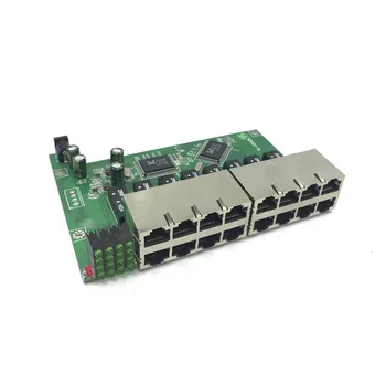 OEM 10/100 Mbit/s RJ45 16 Portova Modul preklopnik Fast Ethernet Lan Hub SAD-EU Nožica 5 U Adapter za Napajanje Mrežni Prekidač matična ploča