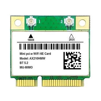AX210HMW Wifi Kartica Wifi 6E Mini PCI-E AX210 802.11 Ax/Ac 2,4 G/5G//6G BT5.2 Bežični Adapter Za Laptop
