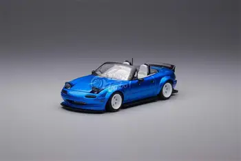 Micro Turbo 1:64 Eunos Roadster NA Rocket Bunny dijelio automobil s plavom металликом limited model 1999 godine izdavanja