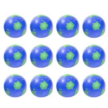 12 komada kuglica za stres sa zemlje, loptice za kompresiju na temu глобуса 2,5 inča, lopta je za ublažavanje stresa, lopta za ublažavanje tjeskobe
