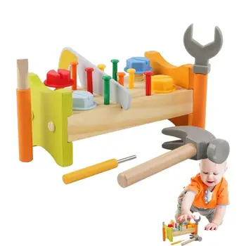 Dječji radni stol za alat, radni stol za građevinske igračke za djecu, radni stol za alate za građevinske radionice, igračke na poklon za dječake i djevojčice