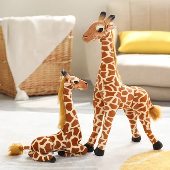 Pliš igračke u obliku žirafa iz stvarnog života, kvalitetne igračke-igre lutke životinja, dekor dječje sobe, dječje darove za rođendan