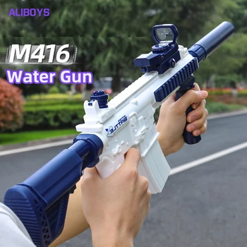 Vodeni pištolj M416, prijenosni oružje s дальнобойностью 10 m, dječji ljetni beach igračke za snimanje na otvorenom za dječake, darove za djevojčice