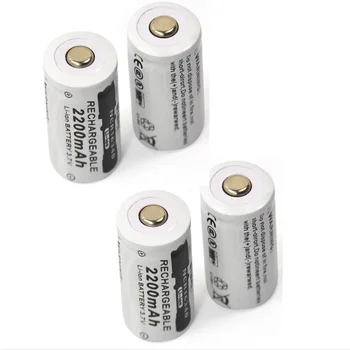 Novi 4kom 3,7 2200 mah CR123A ionska punjiva baterija baterija 16340