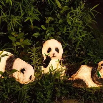Стекловолоконная panda, slatka je ukras za kućnog vrta, низковольтное krajolik rasvjeta, led svjetla
