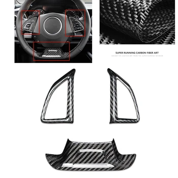 Naljepnica na dugme upravljač od karbonskih vlakana, tipka za prebacivanje, prekrivanje ploča, okvir, naljepnica, dekor za Chevrolet Camaro 2016-2023