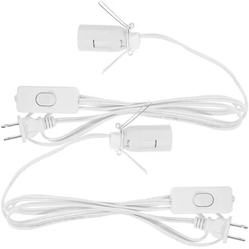 2 kom., kabel za napajanje svjetiljke, smjenski utičnica, zidni utikač u kabelu lampe E12, zidni utikač SAD