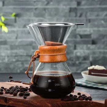 Stakleni kava filter, ugrađeni kavu za prikupljanje kapljica, filter tkanine od nehrđajućeg čelika otpornih na toplinu filter čašu