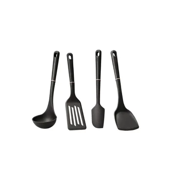 Set Silikon Kuhinjski pribor i alat Meyer za kuhanje, 4 predmeta, Mat Crna