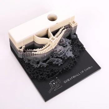 Besplatna Dostava Omoshiroi Blok 3D Papir Za Bilješke Diy Mini Model Velikom zidu Notepad Uredske Tiskanice Za Dječaka Na Dan Rođenja Jedinstveni Dar