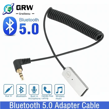Grwibeou BT Aux Bluetooth Adapter Kabel-Ključ Za Automobil 3,5 mm Konektor za Aux Bluetooth 5,0 4,2 Prijemnik Zvučnik Audio Music Odašiljač