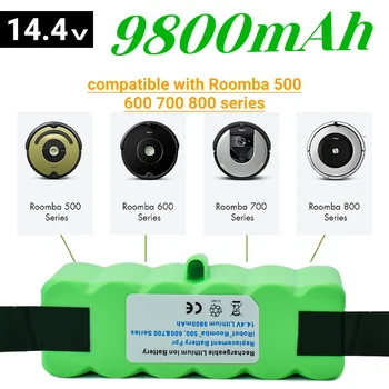 iRobot Roomba 500 600 700 800 serije 560 620 650 700 770 780 880 novi 14,4 v 9800 mah punjive litij baterija