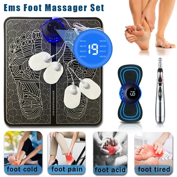 EMS-jastuk za noge, prijenosni masažni tepih, masaža akupunkturne točke stopala, stimulacija mišića, poboljšanje cirkulacije, olakšavanja boli, USB