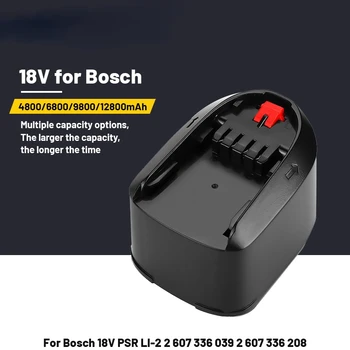 100% za Bosch 18V 12.8 Ah li-ion baterija PBA PSB PSR PST Bosch Alata za kuću i vrt (samo za tip C) AL1830CV AL1810CV AL1815CV